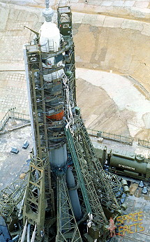 Soyuz 10 on launch pad