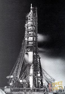 Soyuz 1 on launch pad