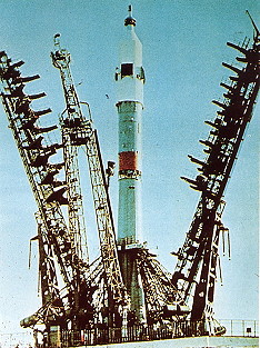 Soyuz 3 on launch pad