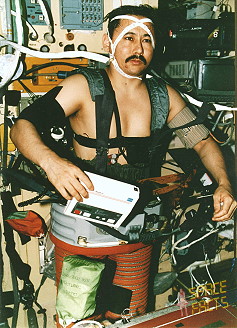 Mussabajew an Bord der Mir