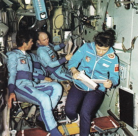 Crew Soyuz T-5 onboard Salyut 7
