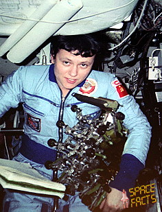 Sawizkaja an Bord von Saljut 7