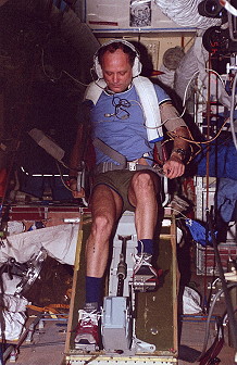 Norman Thagard an Bord der Mir