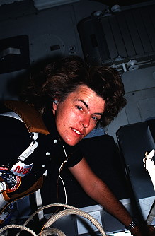 Lucid an Bord des Shuttle