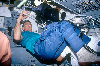 Voss an Bord des Space Shuttle