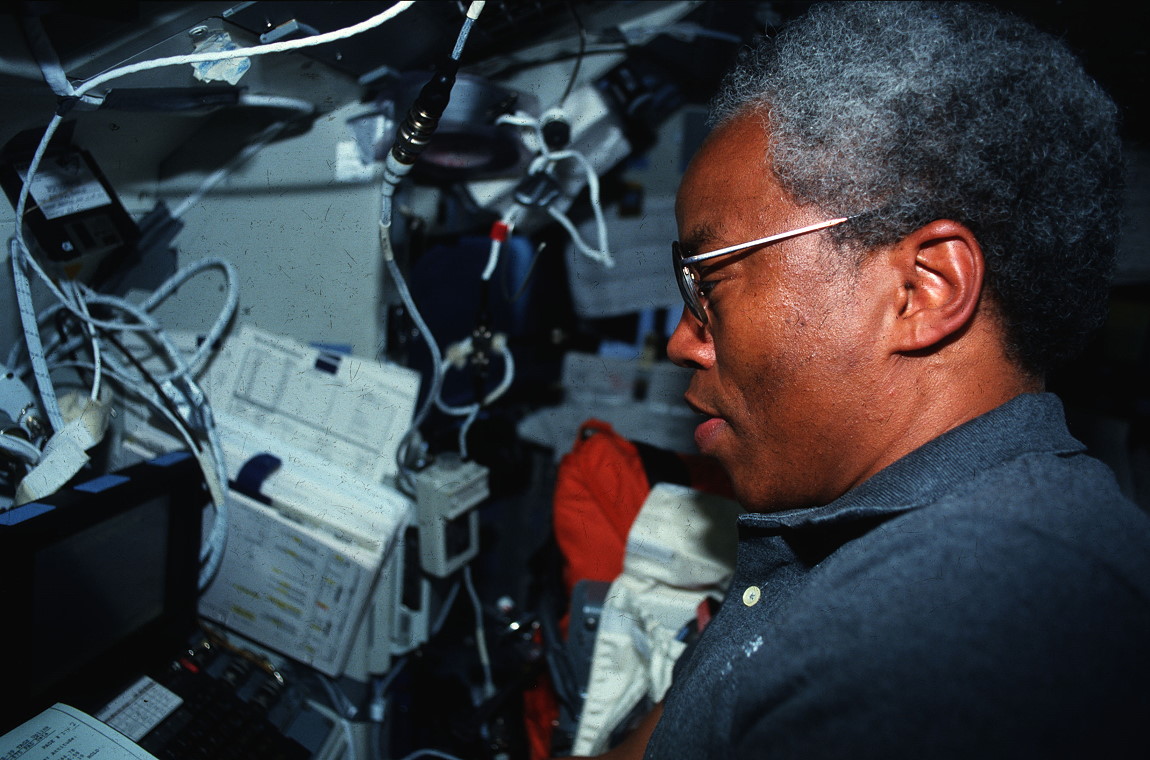 Bluford onboard Space Shuttle