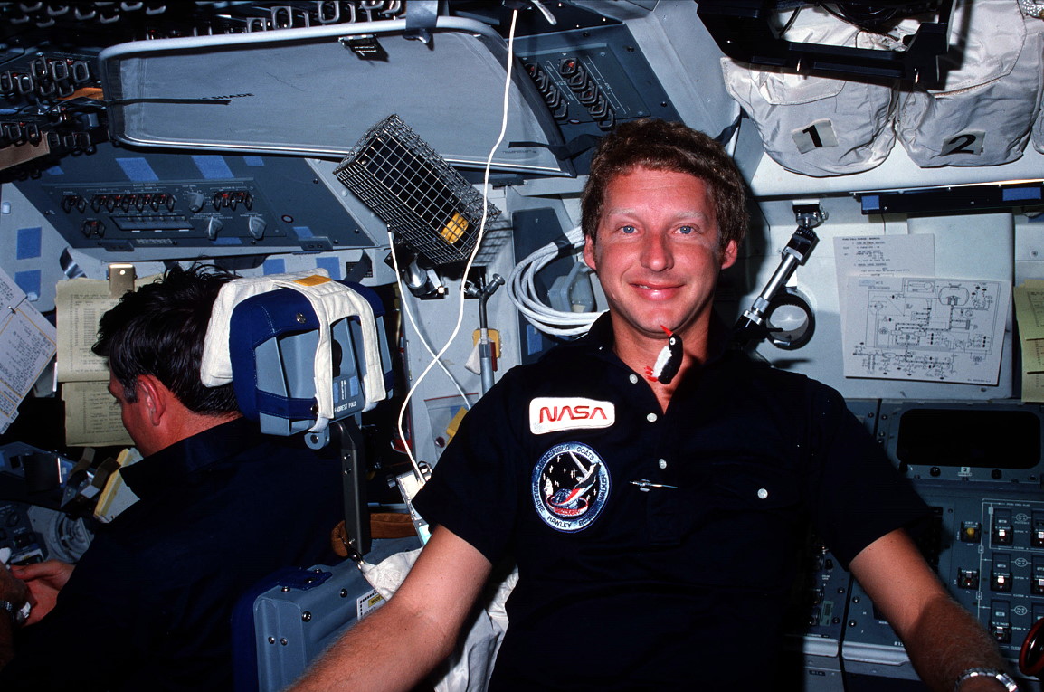 Hawley onboard Shuttle