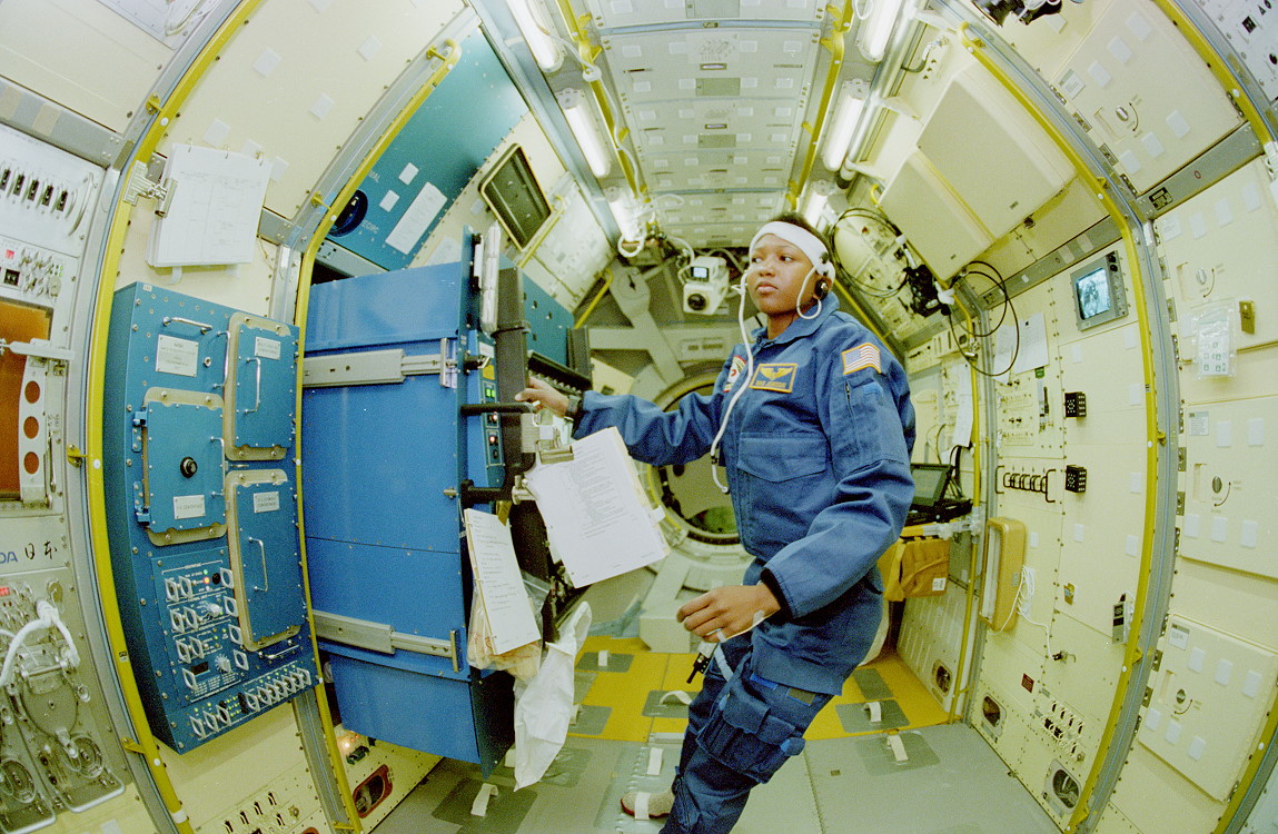 Jemison onboard Space Shuttle