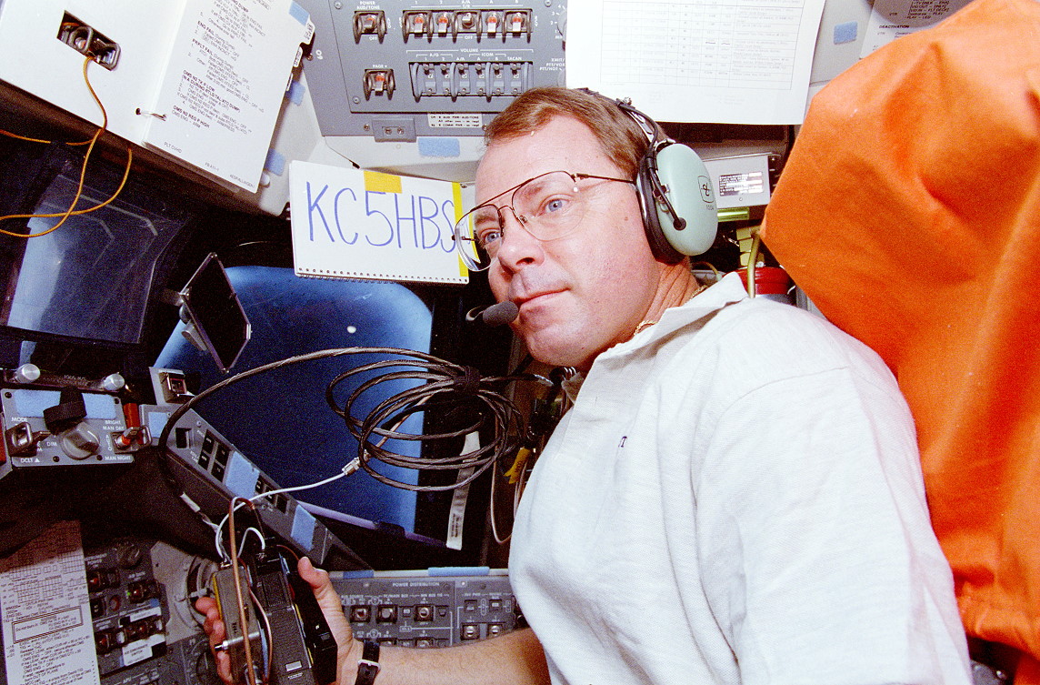 Hammond onboard Space Shuttle