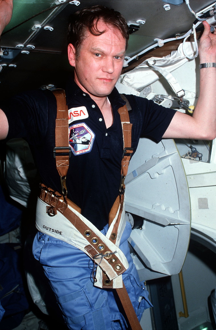 Bobko onboard Shuttle