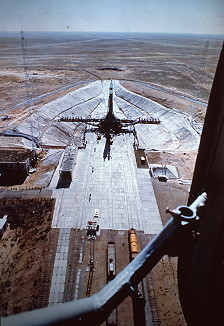 Sojus 18 auf der Startrampe