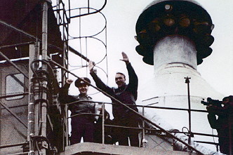 Crew Soyuz 8 on the launch pad