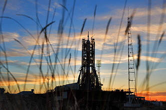 Soyuz MS-09 on the launch pad
