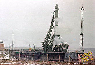 Voskhod 2 on the launch pad