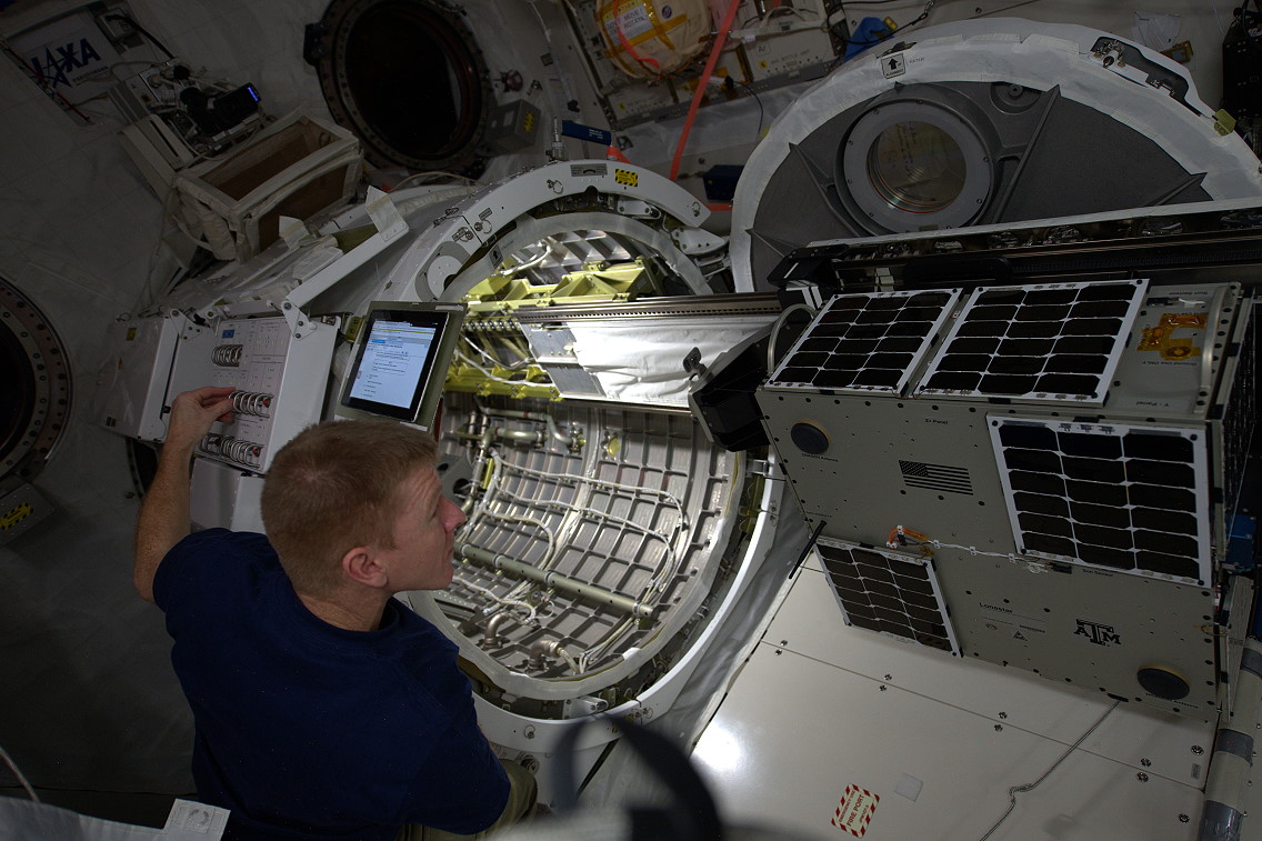 preparing satellite launch