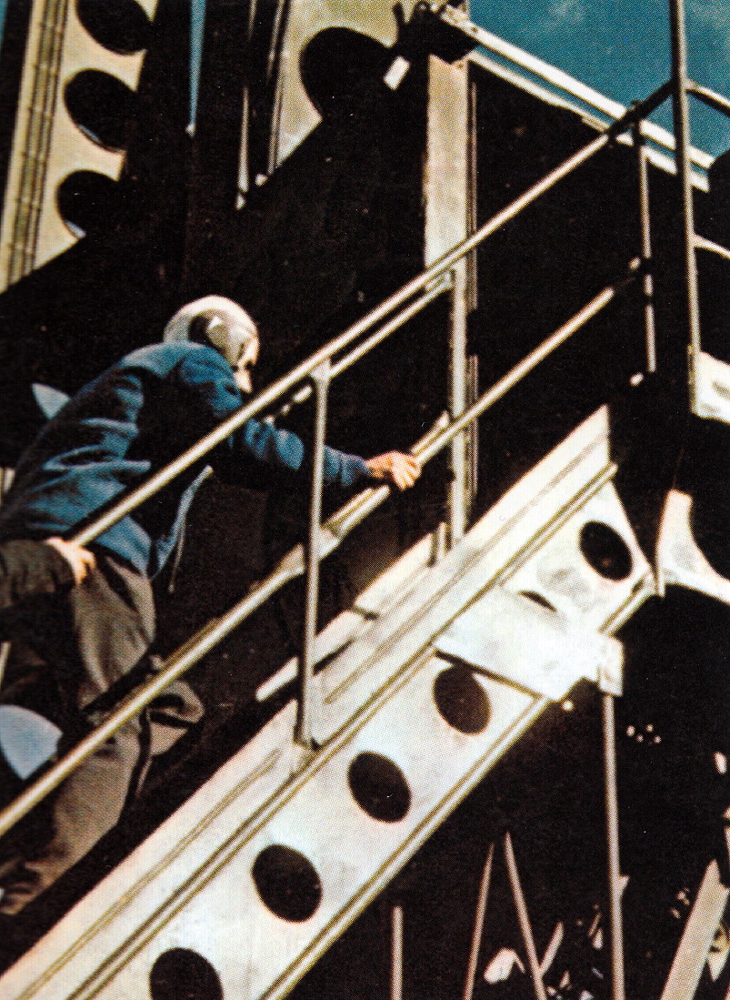 Komarov on the launch pad