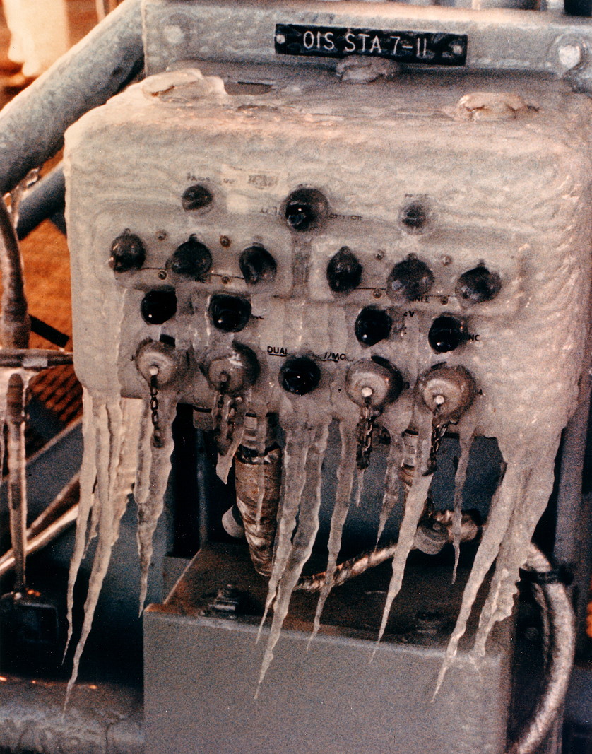 Eis an der Startrampe