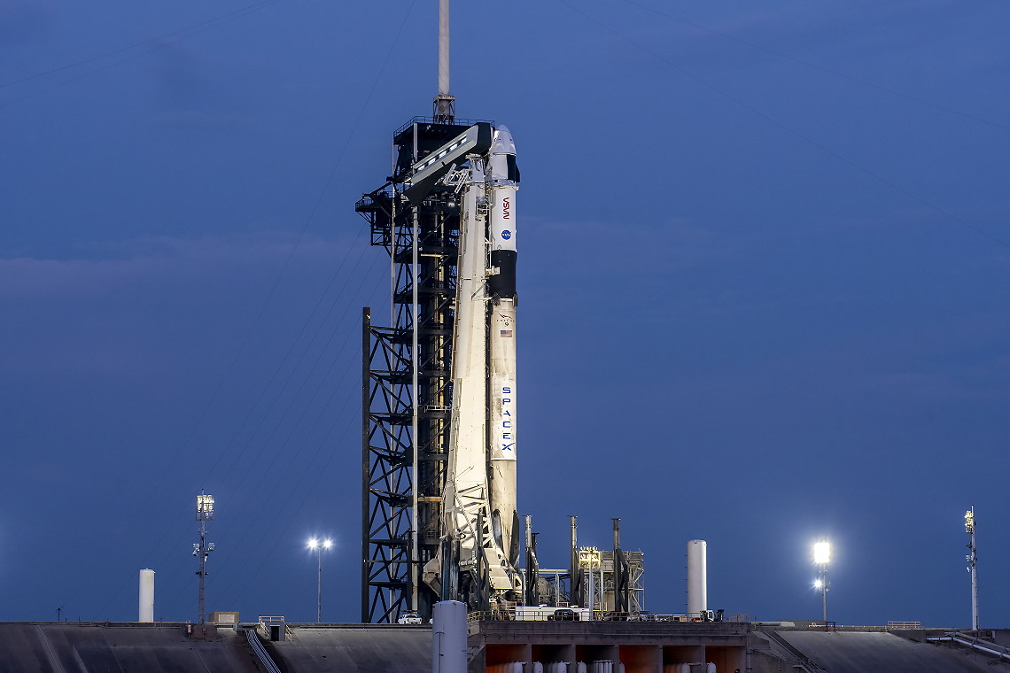 SpaceX Crew-10 on the launch pad